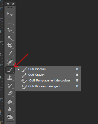 Outil pinceau dans photoshop