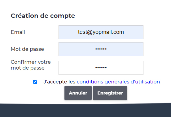 Création de compte sur free Web Traffic