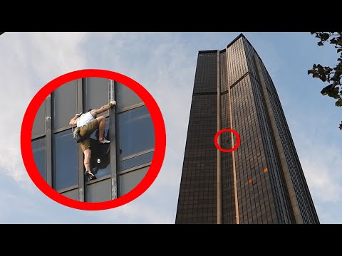 Un fou escalade la tour Montparnasse Un fou escalade la tour Montparnasse