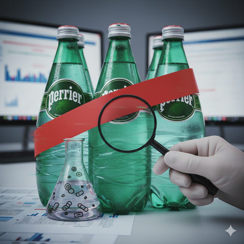 Perrier mineral water scandal nearly 4 million bottles blocked by French health authorities contamination