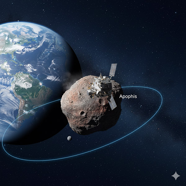 2029 mein Apophis asteroid ke kareeb se gujarta OSIRIS-APEX antariksh yan